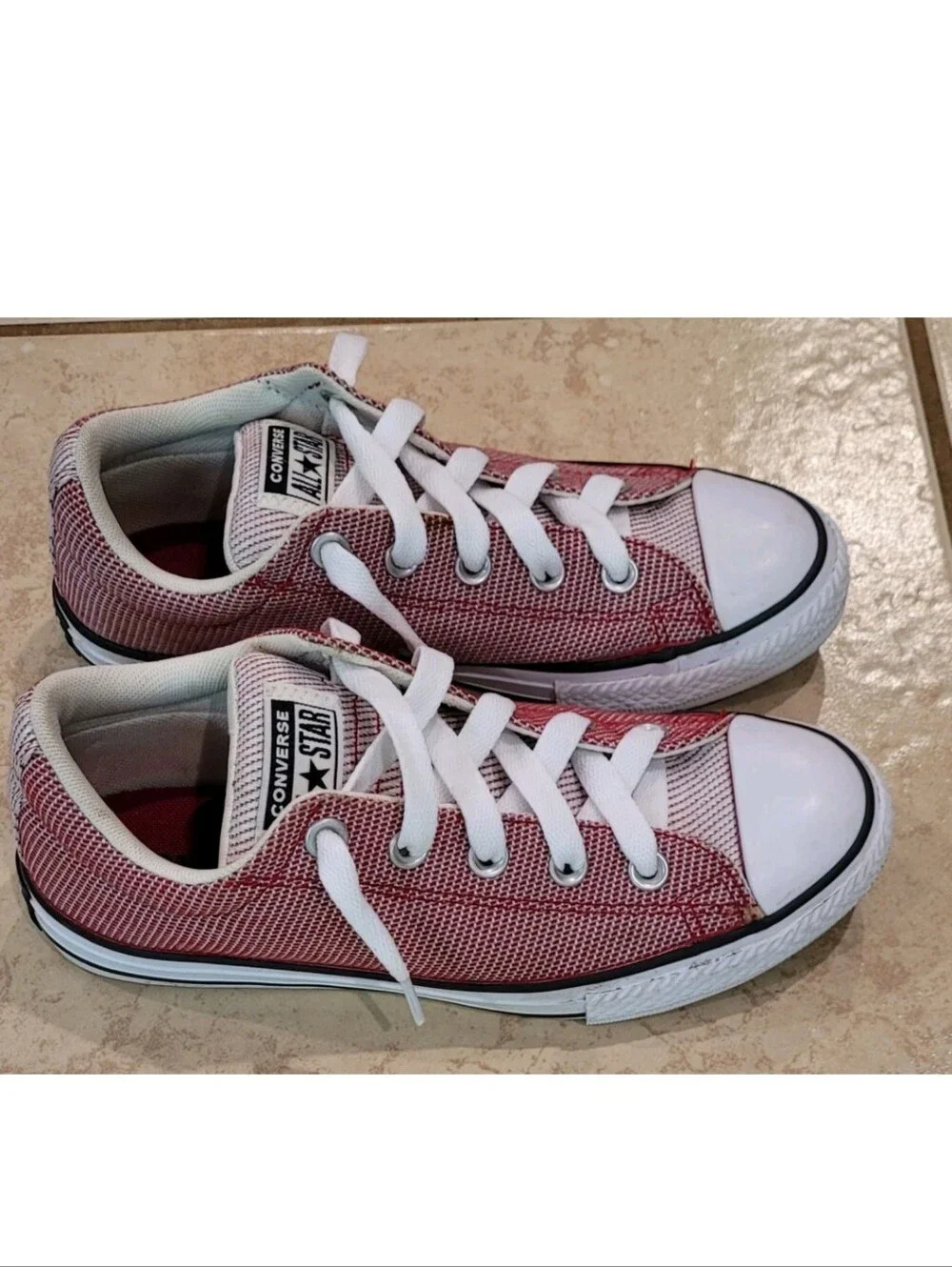 Converse Chuck Taylor All Star Madison Ox Red/White Woven Canvas Sneakers VGUC
